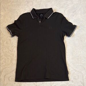 Armani Exchange dark green and White Polo Shirt